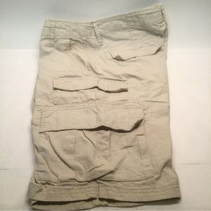 Plugg Khaki Cargo Shorts 30 Tactical Hiking Outdoor Y2K Baggy Grunge Skater